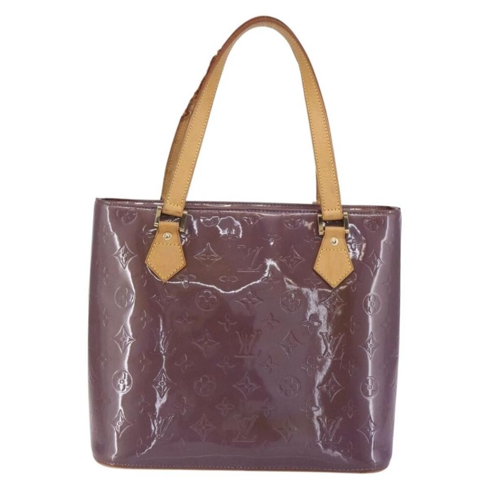 LOUIS VUITTON Monogram Vernis Houston Hand Bag Purple Viole M91093 Auth 152339 - Picture 2 of 16